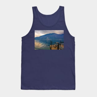 Bench on Limone sul Garda Waterfront, Italy Tank Top